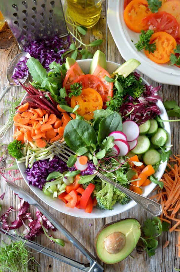 vegetables, tomatoes, salad, meal, healthy meal, top view, salad, salad, salad, salad, salad